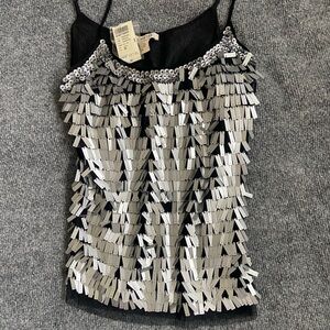 Arden B Black and Silver Sequin Camisole